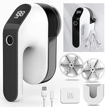 Carica l'immagine nel visualizzatore di Gallery, BAICIWE Levapelucchi Eettrico, USB Levapelucchi Ricaricabile con 2 Lame Extra e un Contenitore a Parete per Abbigliamento, Lana, Maglioni, Mobili