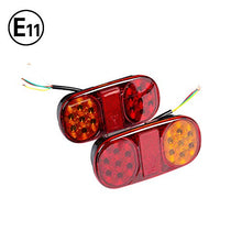 Carica l'immagine nel visualizzatore di Gallery, ETUKER 2PCS Rimorchio LED Fanali Posteriori, 12V Impermeabile Universale