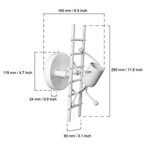 HAWEE Humanoid Creativo Lampada da Parete Interno Applique Bianco - Ilgrandebazar