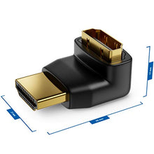 Carica l&#39;immagine nel visualizzatore di Gallery, deleyCON 2x Adattatore Angolare HDMI a 90° in Set - Presa e Spina 2 Pezzi