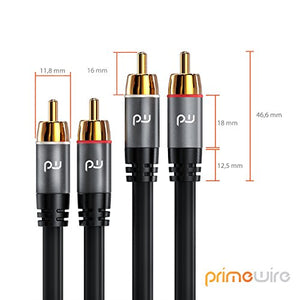 Primewire - 5m Cavo RCA Stereo - 2X Maschio a -