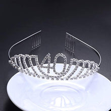Carica l'immagine nel visualizzatore di Gallery, Frcolor Corona per Compleanno 40 Anni Cerchietto Diadema Principessa Donna... - Ilgrandebazar