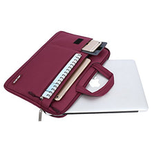 Carica l&#39;immagine nel visualizzatore di Gallery, MOSISO Laptop Borsa a Tracolla Compatibile con 2019 15-16 Pollici, Vino Rosso