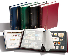 Leuchtturm 341309 A4 Stock Book, 32 white pages, padded cover, blue - Ilgrandebazar