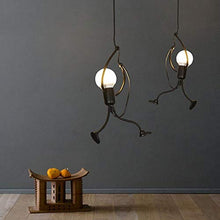 Carica l'immagine nel visualizzatore di Gallery, Goeco Ferro Lampadario Soggiorno Lampada a Sospensione Vintage, E27 Creativi...