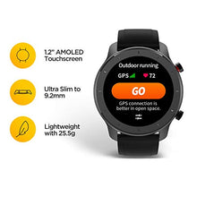 Carica l&#39;immagine nel visualizzatore di Gallery, Amazfit GTR 42 Smartwatch Fitness Tracker, All-Day Heart Rate Monitor, Black - Ilgrandebazar
