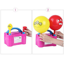 Carica l&#39;immagine nel visualizzatore di Gallery, MVPOWER Pompa Palloncino Elettrica Doppia Aria Gonfiatore per 600W Rosado