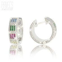 Carica l&#39;immagine nel visualizzatore di Gallery, PAVEL&#39;S Orecchini da donna colorati RAINBOW ARCOBALENO hoops realizzati in... - Ilgrandebazar