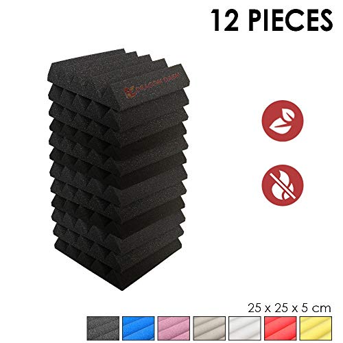 Super Dash (12 Pezzo) di 25 X 25 X 5 cm Pollici Cuneo 25 X 25 X 5 cm, NERO - Ilgrandebazar