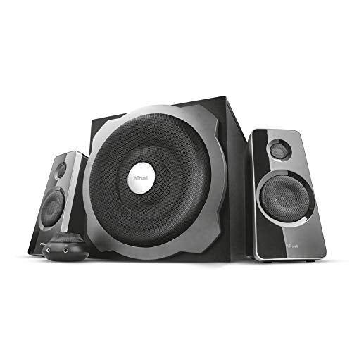 Trust Tytan Set Altoparlanti 2.1 Con Subwoofer - 60W, Telecomando, Risparmio Energetico, Nero, Per PC E Dispositivi Audio