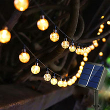 Carica l'immagine nel visualizzatore di Gallery, Auting Catena Luminosa Esterno Solare, 6.5 m, 30 LED, per esterni, 8 modalità, sfere di cristallo, catena luminosa solare per giardino, terrazza, balcone, matrimonio