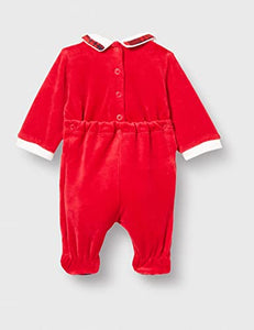 Chicco, Tutina Natale in ciniglia con piedino, Bimbo 0-24, Rosso (412), 6 mesi