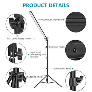 Neewer Kit d’Illuminazione Luce 60 LED da Studio 2pz Bastone LED...