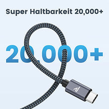 Carica l&#39;immagine nel visualizzatore di Gallery, RAMPOW Cavo USB Type-C [USB 3.0, 1M], Cavo USB C Ricarica Rapida 3A QC 3.0, Cavo USB C Compatibile per Samsung S22/S21/S20/S10, iPhone 15/15 Pro, Huawei, Xiaomi, OnePlus - Grigio Siderale