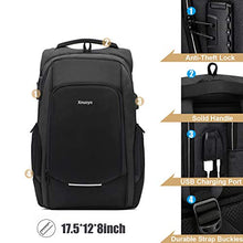 Carica l&#39;immagine nel visualizzatore di Gallery, Xnuoyo Laptop Zaino Antifurto, 15,6 Pollici Resistente 15.6 inch, Nero