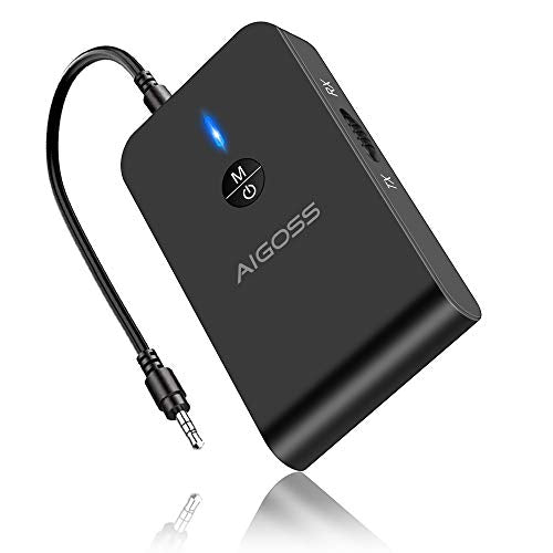 Aigoss Bluetooth 5.0 Trasmettitore e Ricevitore 3.5mm AUX Adattatore...