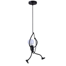 Carica l&#39;immagine nel visualizzatore di Gallery, Goeco Ferro Lampadario Soggiorno Lampada a Sospensione Vintage, E27 Nero - Ilgrandebazar