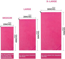 Carica l'immagine nel visualizzatore di Gallery, Eono by Amazon - Asciugamano in Microfibra, XL - 180cm x 90 cm, Fucsia