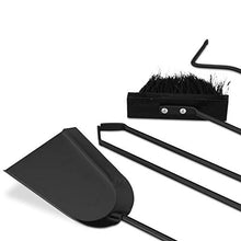 Carica l&#39;immagine nel visualizzatore di Gallery, Relaxdays 10022296 Set Camino con Porta Attrezzi, 5 Pezzi, Paletta,...