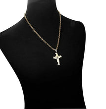 Carica l&#39;immagine nel visualizzatore di Gallery, sailimue Gioielli Collana in Acciaio Inossidabile Uomo Croce Gold-tone