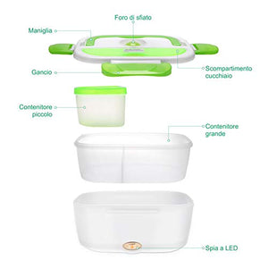 YISSVIC Scaldavivande Portavivande Elettrico Lunch Box Portatile Plastica... - Ilgrandebazar