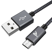 Carica l'immagine nel visualizzatore di Gallery, RAMPOW Cavo Micro USB [ 2M/6,6 FT ] Trasferimento Dati e Ricarica 2M, Grigio