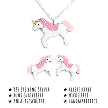 Carica l&#39;immagine nel visualizzatore di Gallery, Monkimau Collana in argento Sterling 925 con ciondolo a forma di unicorno,...