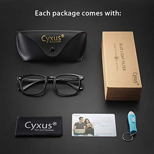 Occhiali da lettura Cyxus per bloccare la luce blu, mal di testa +1.5, Nero - Ilgrandebazar