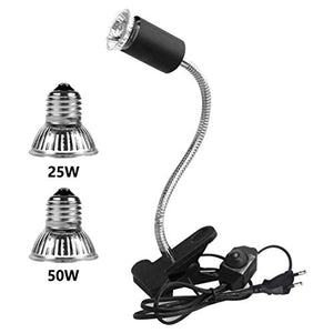 LEDGLE Lampada Tartarughe Acqua, UVA UVB Riscaldante, 25W+50W