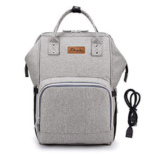 Carica l&#39;immagine nel visualizzatore di Gallery, Borsa Fasciatoio Neonato Multifunzione, Zaino Passeggino Grey
