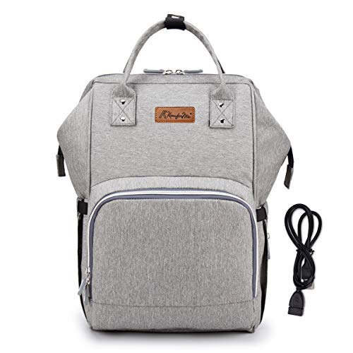 Borsa Fasciatoio Neonato Multifunzione, Zaino Passeggino Grey