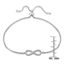 Carica l&#39;immagine nel visualizzatore di Gallery, In argento sterling, con zirconia cubica infinito regolabile Sterling Silver - Ilgrandebazar