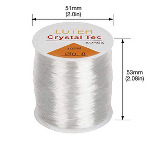 LUTER 0.8mm Filo/Lenza di Trasparente Elastico per Braccialetti Gioielli...