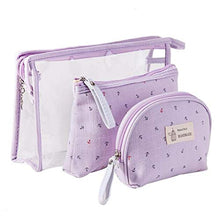 Carica l&#39;immagine nel visualizzatore di Gallery, 3 SET Impermeabile Beauty Case da Viaggio Borsetta Moda Anchor, Viola - Ilgrandebazar
