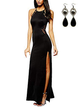 Carica l'immagine nel visualizzatore di Gallery, Angelwing da Donna Sottile Vestito con Aberturas Abito Maxi di S, A-nero - Ilgrandebazar