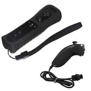 Tanouve Controller Wii Motion Plus, 2 In 1 Nunchuck Costruito Nero - Ilgrandebazar