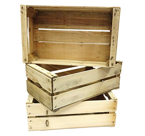 Set n. 3 Cassette in Legno | cm 50x30x18 | per Arredamento Giardino, Stile... - Ilgrandebazar