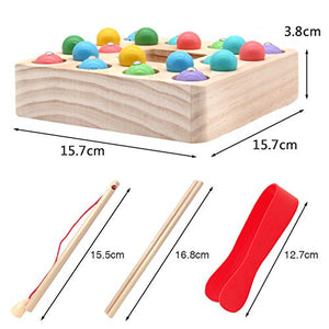 Symiu Giochi Montessori Magnetica Pesca Giocattoli Puzzle in Legno mit 10...