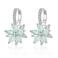 Carica l&#39;immagine nel visualizzatore di Gallery, Orecchini donna in argento sterling con zircone a forma di Blue