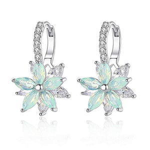 Orecchini donna in argento sterling con zircone a forma di Blue