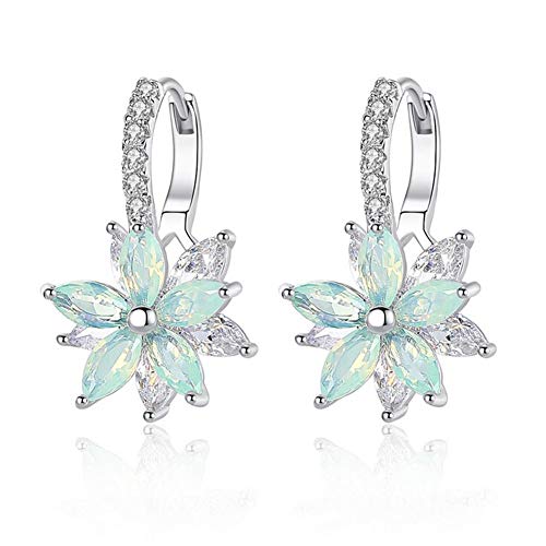 Orecchini donna in argento sterling con zircone a forma di Blue