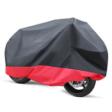 Carica l&#39;immagine nel visualizzatore di Gallery, GHB XXL Coprimoto Telo Motociclo Copri Scooter Impermeabile Nero Rosso