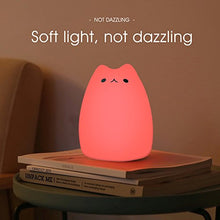 Carica l&#39;immagine nel visualizzatore di Gallery, Luce Notturna LED, ikalula molle variopinta del silicone gatto di notte... - Ilgrandebazar