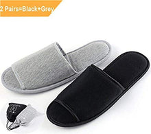 Carica l&#39;immagine nel visualizzatore di Gallery, Pantofole Usa e getta aperto Estate portatile EU 35-43, Noir*blanc - Ilgrandebazar