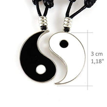Carica l&#39;immagine nel visualizzatore di Gallery, AKIEE Yin Yang Collana per uomo Donna Ragazzi Ragazze Ciondolo Black / White - Ilgrandebazar
