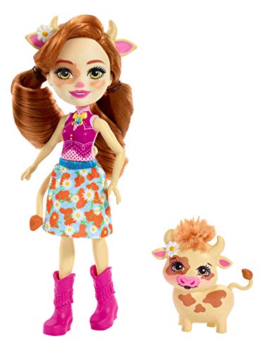 Enchantimals- Curdle e Mucca Cailey con Amico Cucciolo, Bambola da 15 cm con... - Ilgrandebazar
