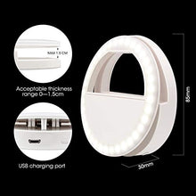 Carica l&#39;immagine nel visualizzatore di Gallery, Ring Light,Selfie Light Luce per Selfie ricaricabile con 36 LED bianca