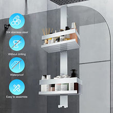 Carica l'immagine nel visualizzatore di Gallery, UUlioyer Mensola Doccia da Appendere, Porta Bagnoschiuma da Doccia in SUS304 Acciaio Inox da Appendere al Porte Doccia in Vetro