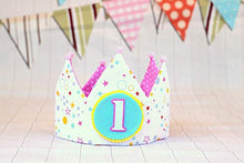 Carica l&#39;immagine nel visualizzatore di Gallery, Decorazione di compleanno, corona stoffa per neonati e bambina - Ilgrandebazar