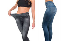 Carica l'immagine nel visualizzatore di Gallery, ShopINess Confezione da 3 Jeggings (1Nero, 1Grigio, 1Blu) S-M - Ilgrandebazar